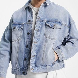 ASOS oversized denim jacket vintage mid wash